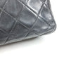 CHANEL ヴィンテージ ロゴ マトラッセ キルティング カバン トートバッグ ショルダーバッグ 肩掛け ハンドバッグ レザー ユニセックス ブラック