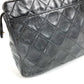 CHANEL ヴィンテージ ロゴ マトラッセ キルティング カバン トートバッグ ショルダーバッグ 肩掛け ハンドバッグ レザー ユニセックス ブラック
