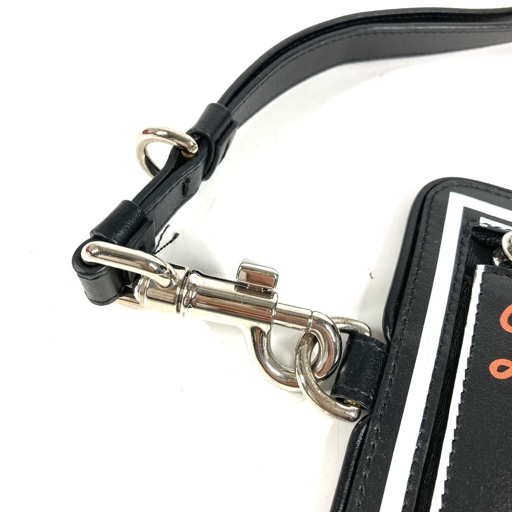 DOLCE&GABBANA Logo Multi Pouch with Strap Leather Women's Black