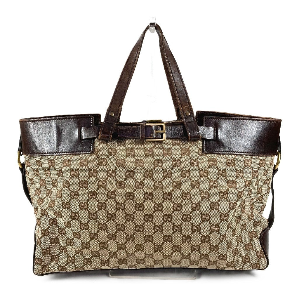 GUCCI 106251 GG ロゴ トートバッグ カバン 肩掛け ショルダーバッグ GGキャンバス/レザー ユニセックス ベージュ