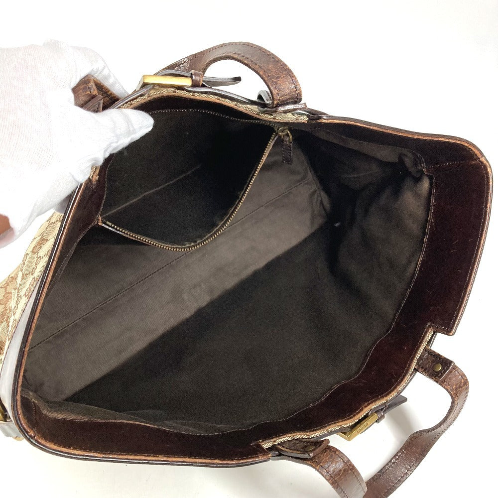 GUCCI 106251 GG ロゴ トートバッグ カバン 肩掛け ショルダーバッグ GGキャンバス/レザー ユニセックス ベージュ
