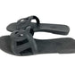 HERMES Shoes Aloha Logo Beach Sandals Flat Sandals Rubber Women's Black