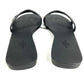 HERMES Shoes Aloha Logo Beach Sandals Flat Sandals Rubber Women's Black