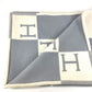 HERMES Avalon Plaid Logo Goods Blanket Interior Lap Blanket Plaid Blanket Wool/Cashmere Unisex Blue