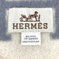 HERMES Avalon Plaid Logo Goods Blanket Interior Lap Blanket Plaid Blanket Wool/Cashmere Unisex Blue