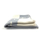HERMES Avalon Plaid Logo Goods Blanket Interior Lap Blanket Plaid Blanket Wool/Cashmere Unisex Blue