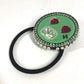 CHANEL 16K Heart CC Coco Mark Logo Hair Accessory Faux Pearl Hair Tie Plastic Unisex Black