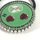 CHANEL 16K Heart CC Coco Mark Logo Hair Accessory Faux Pearl Hair Tie Plastic Unisex Black