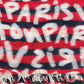 LOUIS VUITTON Graffiti Logo Stole Fringe Shawl Wool Unisex Red