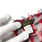 LOUIS VUITTON Graffiti Logo Stole Fringe Shawl Wool Unisex Red