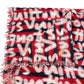 LOUIS VUITTON Graffiti Logo Stole Fringe Shawl Wool Unisex Red