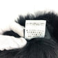 GUCCI 185746 G-logo Fur Tippet Scarf Unisex Black