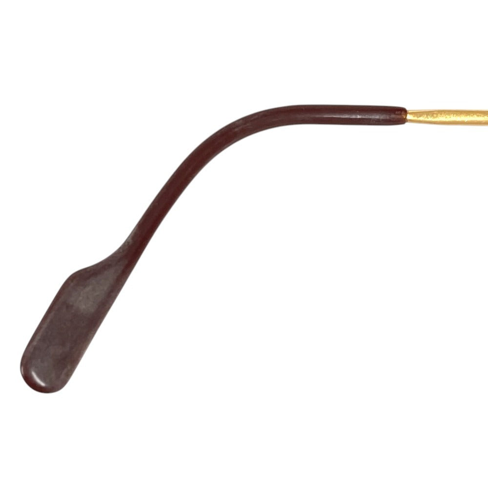 CARTIER Logo Trinity Glasses Eyewear Eyeglasses Metal Unisex Gold