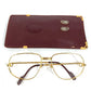 CARTIER Logo Trinity Glasses Eyewear Eyeglasses Metal Unisex Gold