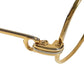 CARTIER Logo Trinity Glasses Eyewear Eyeglasses Metal Unisex Gold