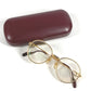 CARTIER Logo Trinity Glasses Eyewear Eyeglasses Metal Unisex Gold