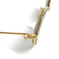 CARTIER Logo Trinity Glasses Eyewear Eyeglasses Metal Unisex Gold
