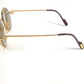 CARTIER Logo Trinity Glasses Eyewear Eyeglasses Metal Unisex Gold