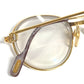 CARTIER Logo Trinity Glasses Eyewear Eyeglasses Metal Unisex Gold