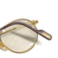 CARTIER Logo Trinity Glasses Eyewear Eyeglasses Metal Unisex Gold