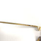 CARTIER Logo Trinity Glasses Eyewear Eyeglasses Metal Unisex Gold