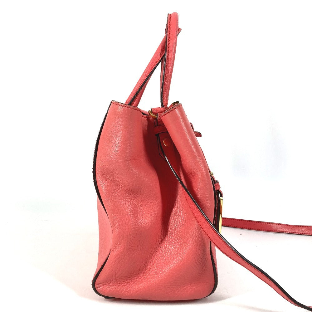 FENDI 8BH253 Petite Two Jours 2WAY Bag Shoulder Bag Crossbody Handbag Leather Women's Pink