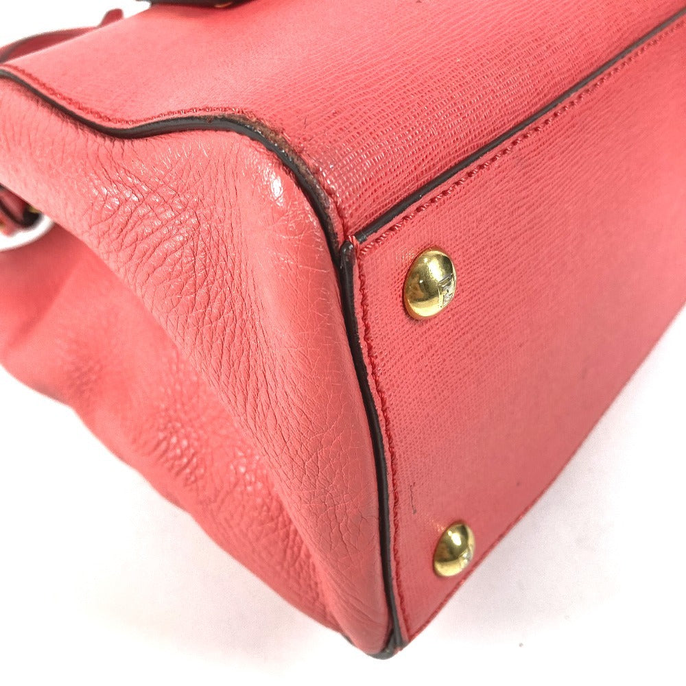 FENDI 8BH253 Petite Two Jours 2WAY Bag Shoulder Bag Crossbody Handbag Leather Women's Pink