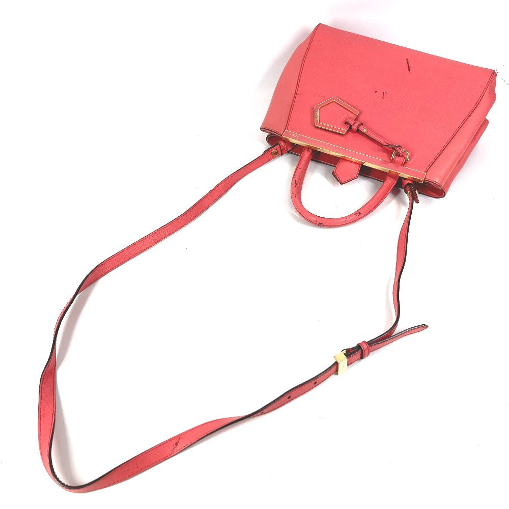 FENDI 8BH253 Petite Two Jours 2WAY Bag Shoulder Bag Crossbody Handbag Leather Women's Pink
