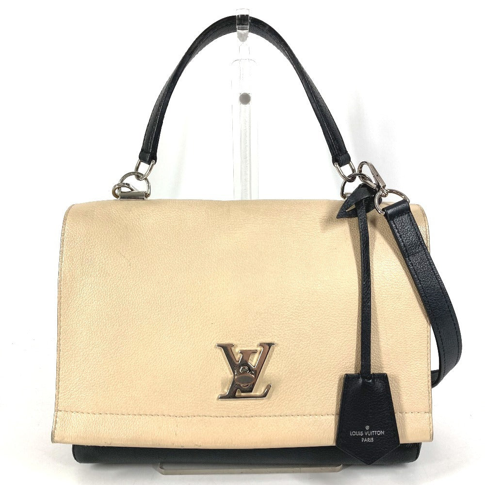 LOUIS VUITTON M50252 Bicolor Lockme Cartable Tote Bag, Shoulder Bag, Crossbody Bag, 2-Way Bag, Handbag, Leather, Women's, Black