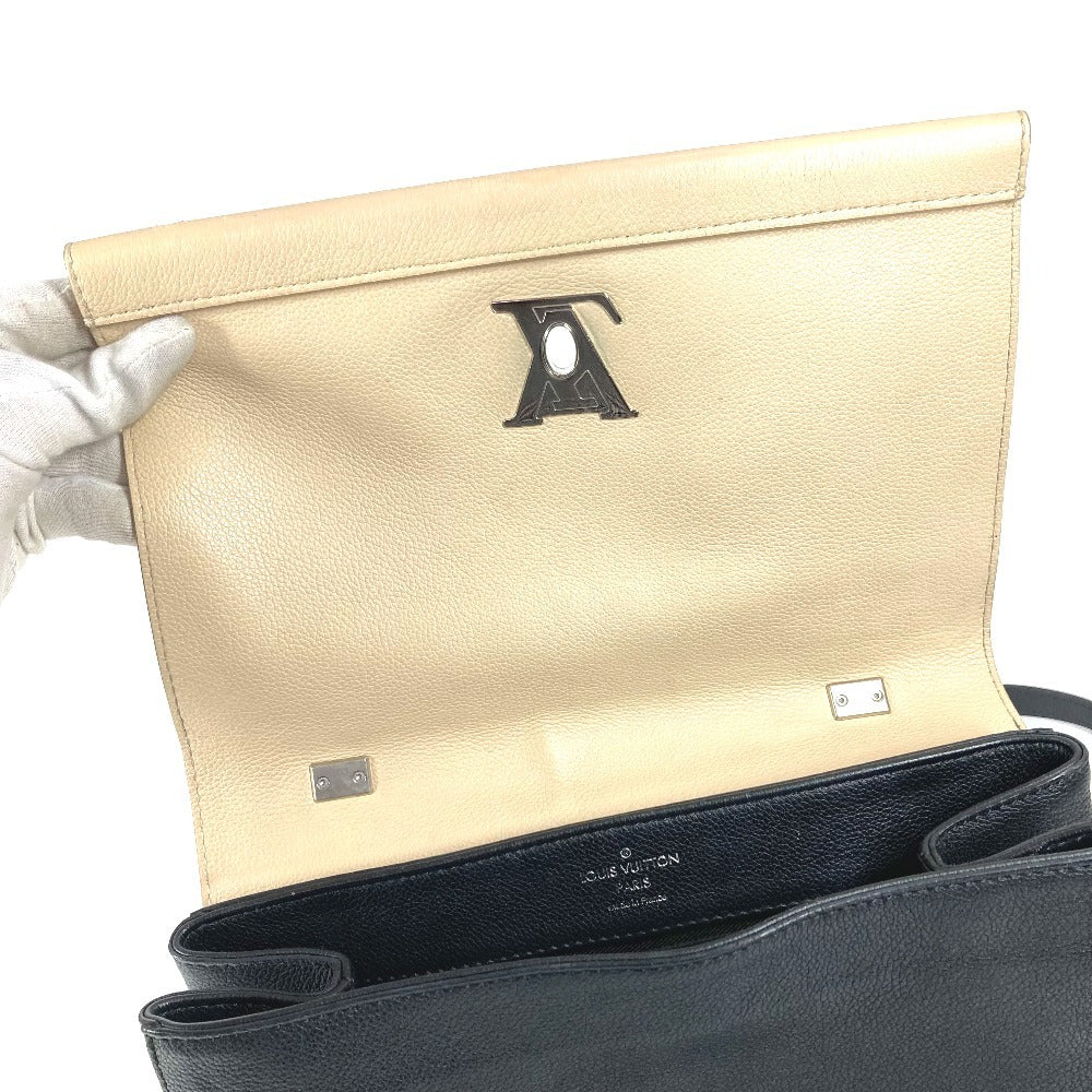 LOUIS VUITTON M50252 Bicolor Lockme Cartable Tote Bag, Shoulder Bag, Crossbody Bag, 2-Way Bag, Handbag, Leather, Women's, Black