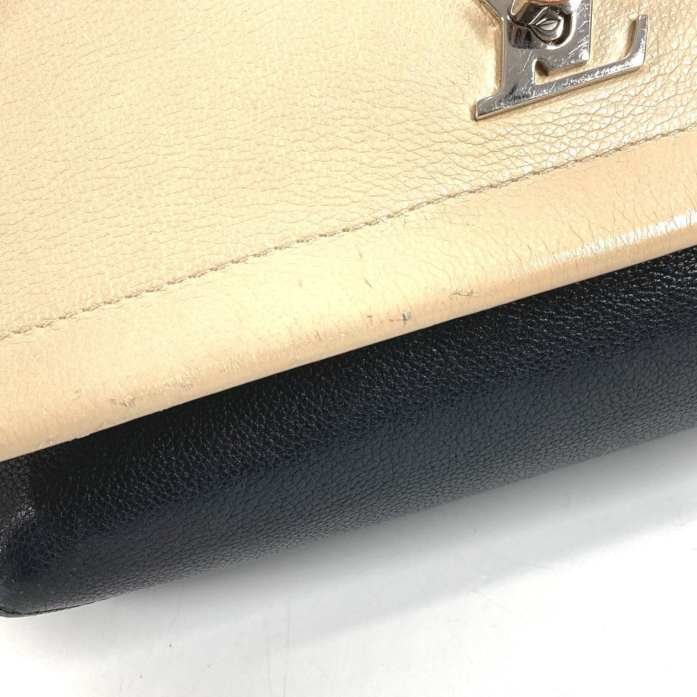 LOUIS VUITTON M50252 Bicolor Lockme Cartable Tote Bag, Shoulder Bag, Crossbody Bag, 2-Way Bag, Handbag, Leather, Women's, Black