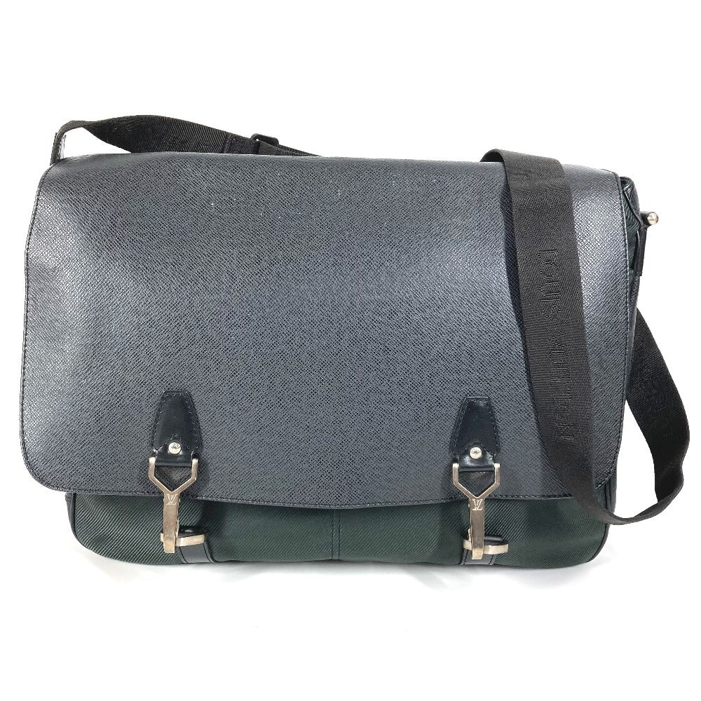 LOUIS VUITTON M30162 タイガ デルスー カバン フラップ 斜め掛け メッセンジャーバッグ ショルダーバッグ タイガレザー ユニセックス カーキ