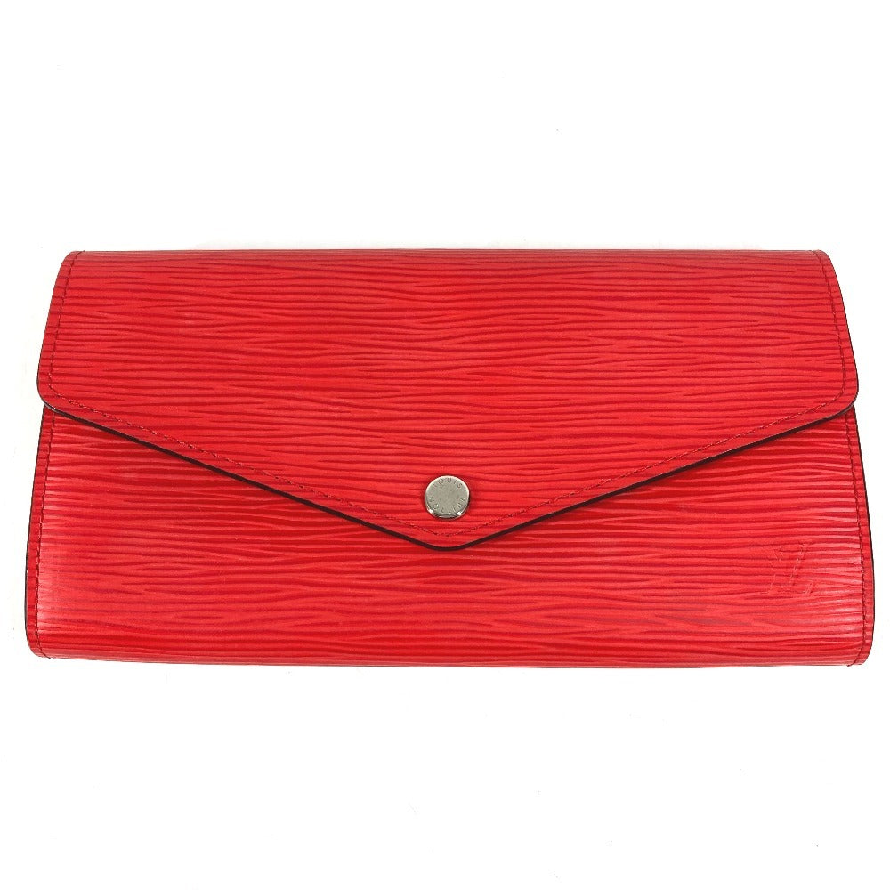 LOUIS VUITTON M60723 Epi Portefeuille Sarah Portefeuille Sarah Long Wallet Flap Long Wallet Epi Leather Unisex Coquelicot Red