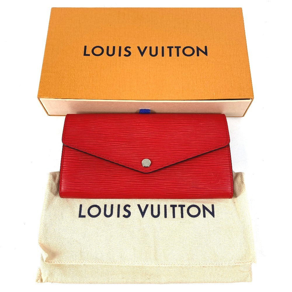 LOUIS VUITTON M60723 Epi Portefeuille Sarah Portefeuille Sarah Long Wallet Flap Long Wallet Epi Leather Unisex Coquelicot Red
