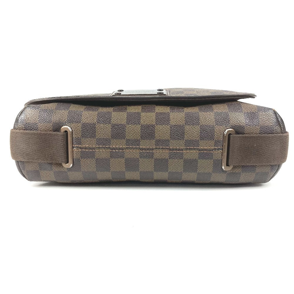 LOUIS VUITTON N51211 Damier Brooklyn MM Crossbody Flap Messenger Bag/Shoulder Bag in Damier Canvas, Unisex, Ebene Brown