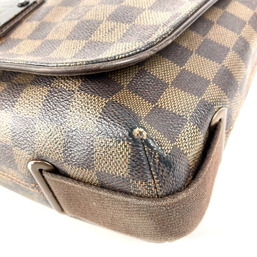LOUIS VUITTON N51211 Damier Brooklyn MM Crossbody Flap Messenger Bag/Shoulder Bag in Damier Canvas, Unisex, Ebene Brown