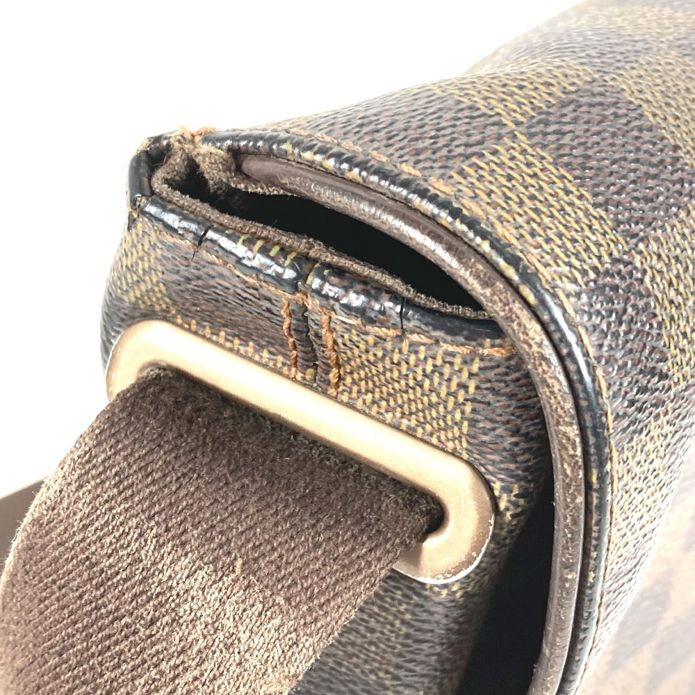 LOUIS VUITTON N51211 Damier Brooklyn MM Crossbody Flap Messenger Bag/Shoulder Bag in Damier Canvas, Unisex, Ebene Brown