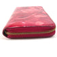 LOUIS VUITTON M90019 イカットフラワー 花 ジッピーウォレット ロングウォレット ラウンドファスナー 長財布 パテントレザー レディース ピンク