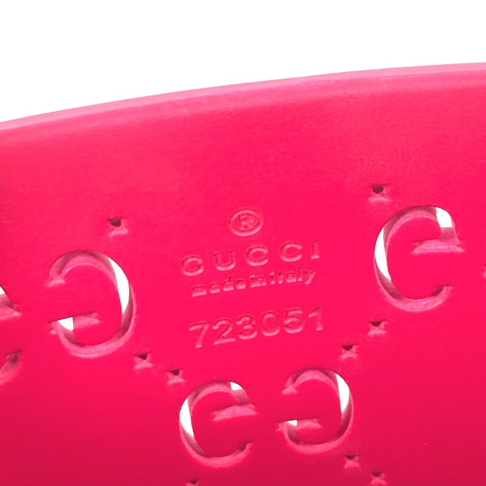 GUCCI 723051 Children's GG Logo Bucket Bag Mini Boston Bag Handbag Rubber Unisex Pink