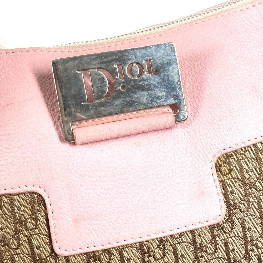 Dior プレートロゴ トロッター ロゴ ディオリッシモ カバン 斜め掛け ショルダーバッグ レザー/キャンバス ユニセックス ベージュ