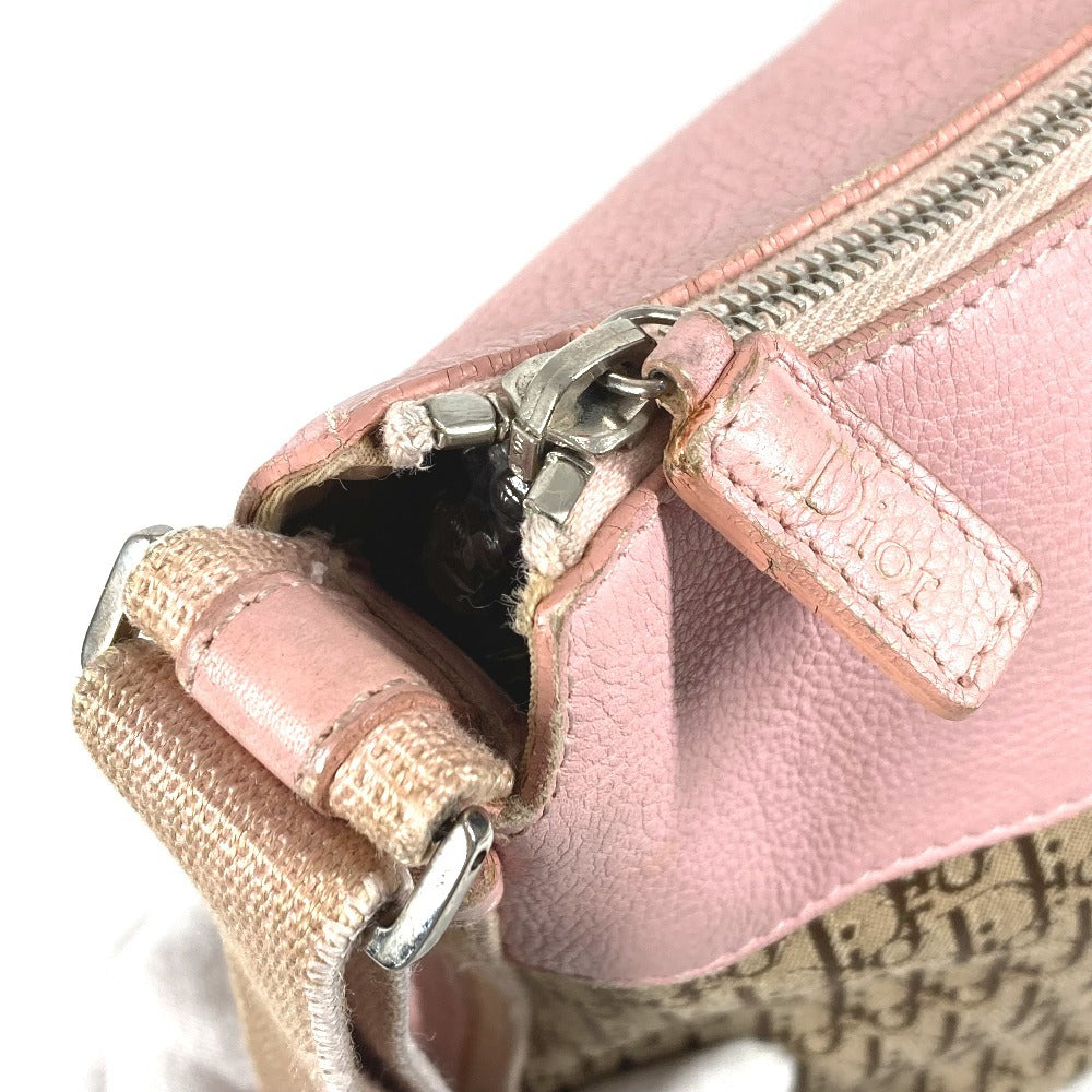 Dior プレートロゴ トロッター ロゴ ディオリッシモ カバン 斜め掛け ショルダーバッグ レザー/キャンバス ユニセックス ベージュ