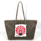FENDI 8BH185 Sakura Cherry Blossom Zucca Logo Bag Shoulder Tote Bag Shoulder Bag PVC/Leather Unisex Brown
