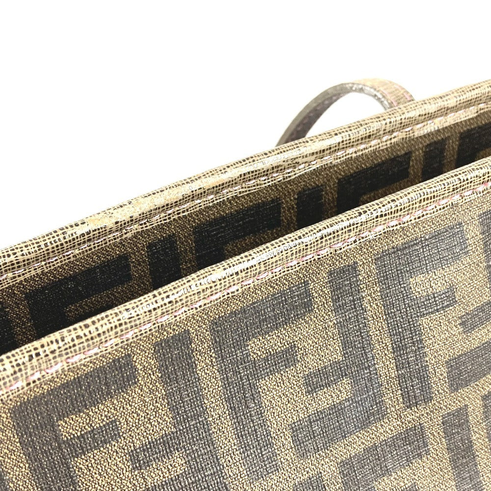FENDI 8BH185 Sakura Cherry Blossom Zucca Logo Bag Shoulder Tote Bag Shoulder Bag PVC/Leather Unisex Brown