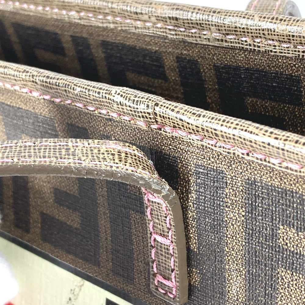FENDI 8BH185 Sakura Cherry Blossom Zucca Logo Bag Shoulder Tote Bag Shoulder Bag PVC/Leather Unisex Brown