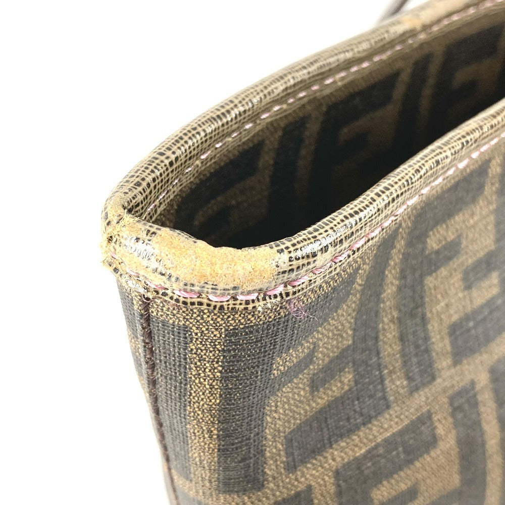 FENDI 8BH185 Sakura Cherry Blossom Zucca Logo Bag Shoulder Tote Bag Shoulder Bag PVC/Leather Unisex Brown