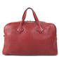 HERMES Victoria 43 Travel Bag, Boston Bag, Taurillon Clemence Leather, Unisex, Red