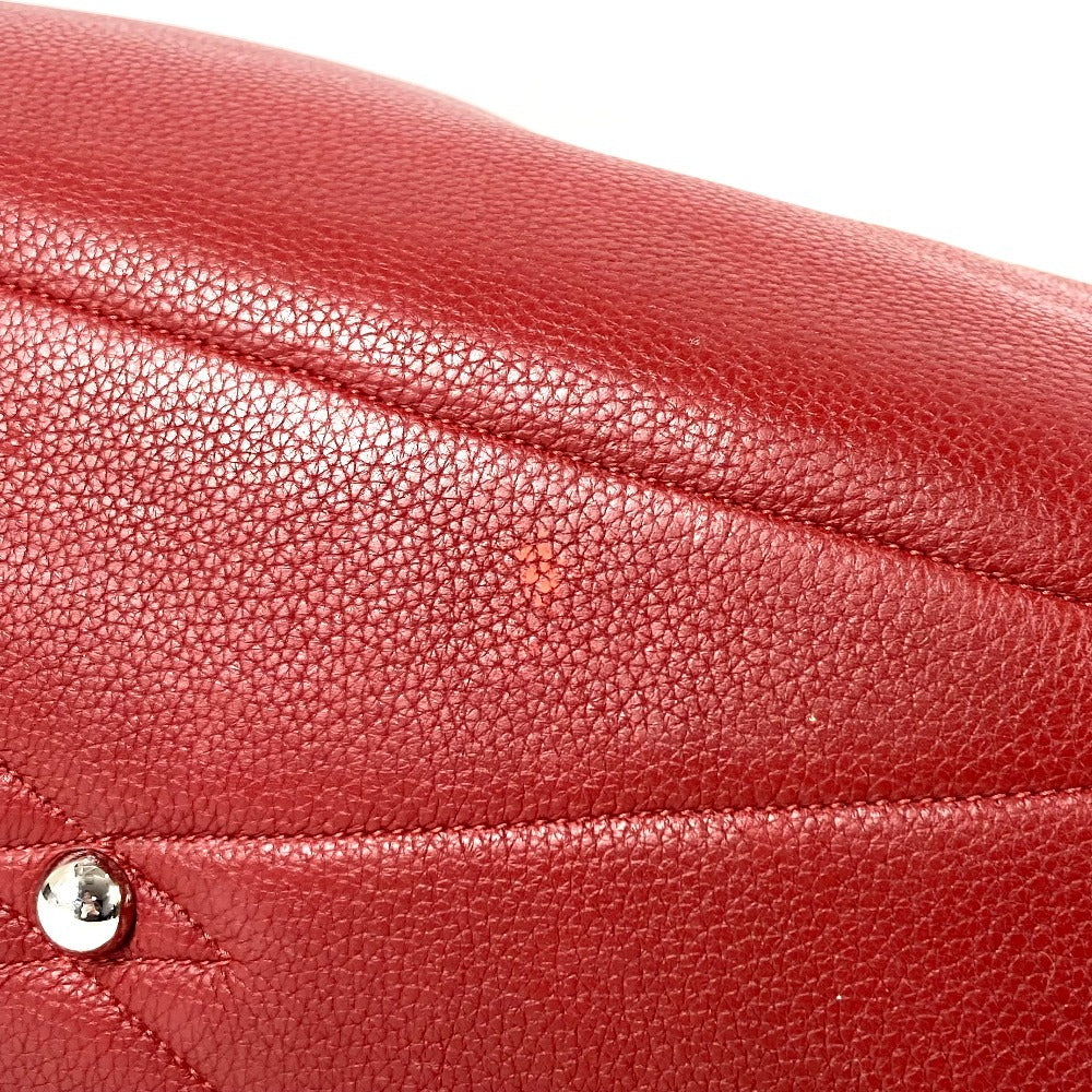 HERMES Victoria 43 Travel Bag, Boston Bag, Taurillon Clemence Leather, Unisex, Red