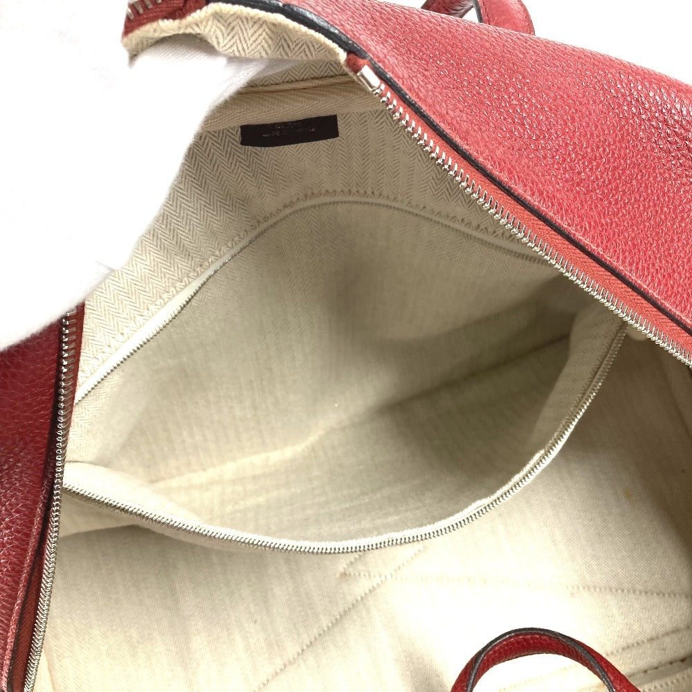 HERMES Victoria 43 Travel Bag, Boston Bag, Taurillon Clemence Leather, Unisex, Red