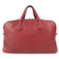 HERMES Victoria 43 Travel Bag, Boston Bag, Taurillon Clemence Leather, Unisex, Red