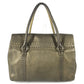 FENDI Selleria Stitch Bag Tote Bag Flap Handbag Leather Unisex Metallic Gold